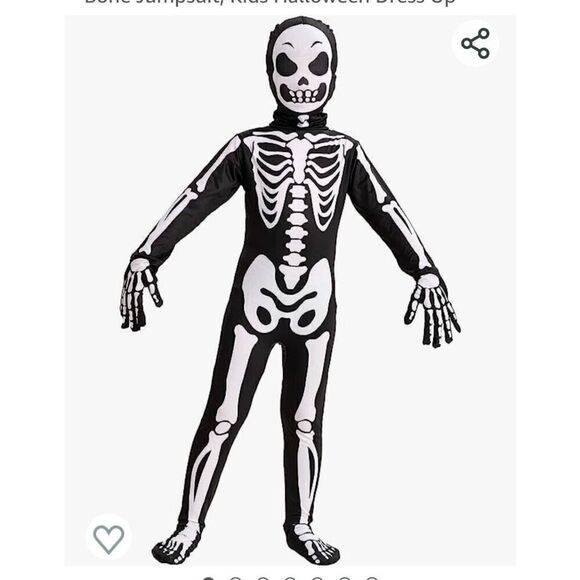 NWOT KIDS SKELETON SUIT - Picture 1 of 4